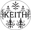 A round logo of the name keith